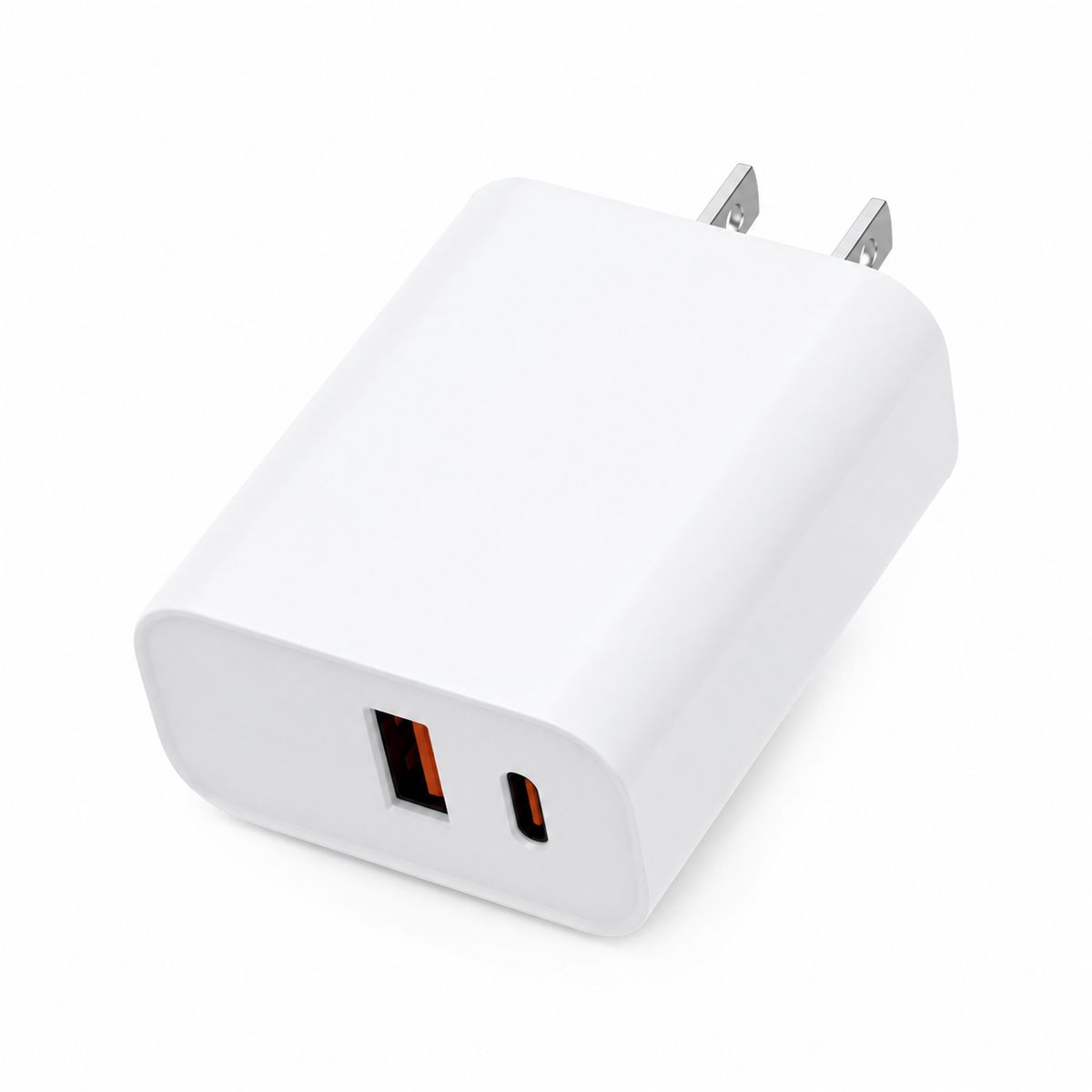 Westclox Dual-Port USB Wall Adapter – USB A & USB C Charging Brick