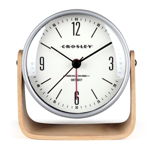 Crosley Tilt Wood Table Clock