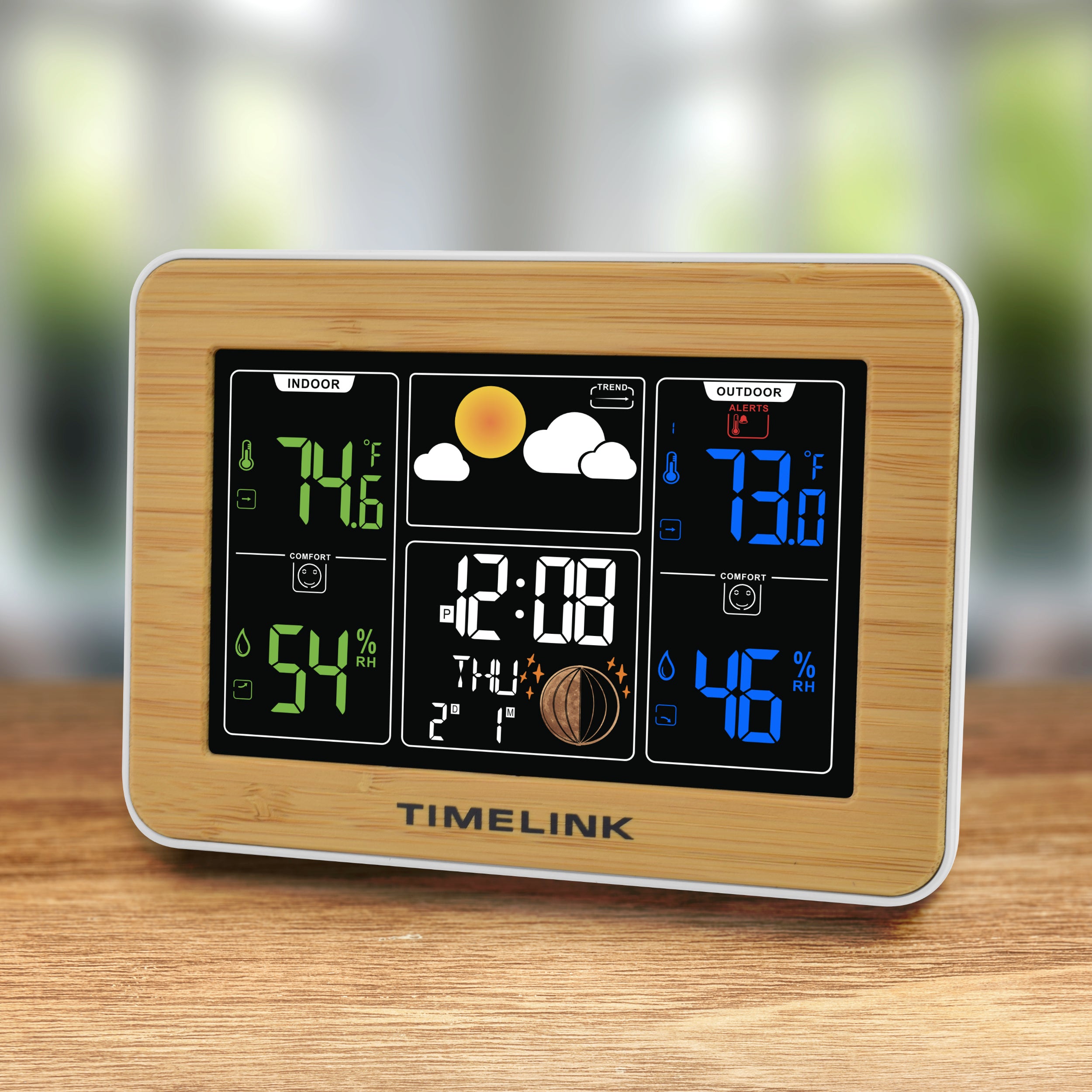 Timelink Bamboo Weather Station – Indoor Outdoor Forecast Di – The