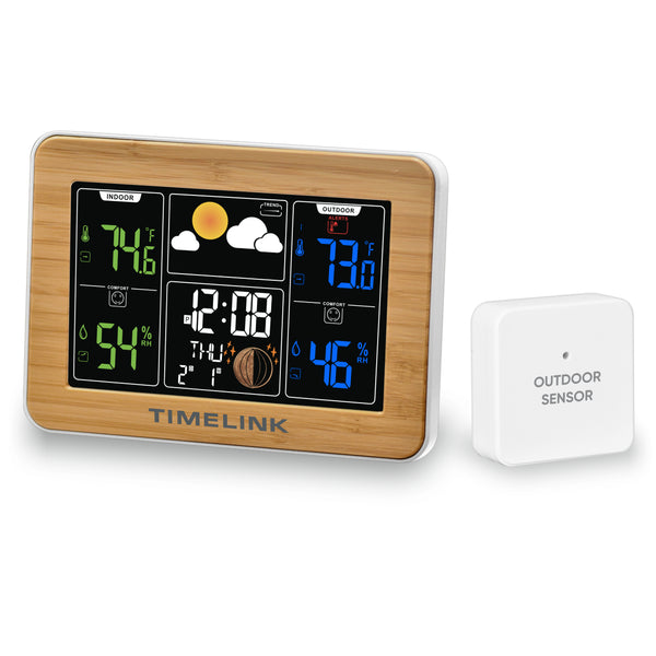 Timelink Bamboo Weather Station – Indoor Outdoor Forecast Di – The