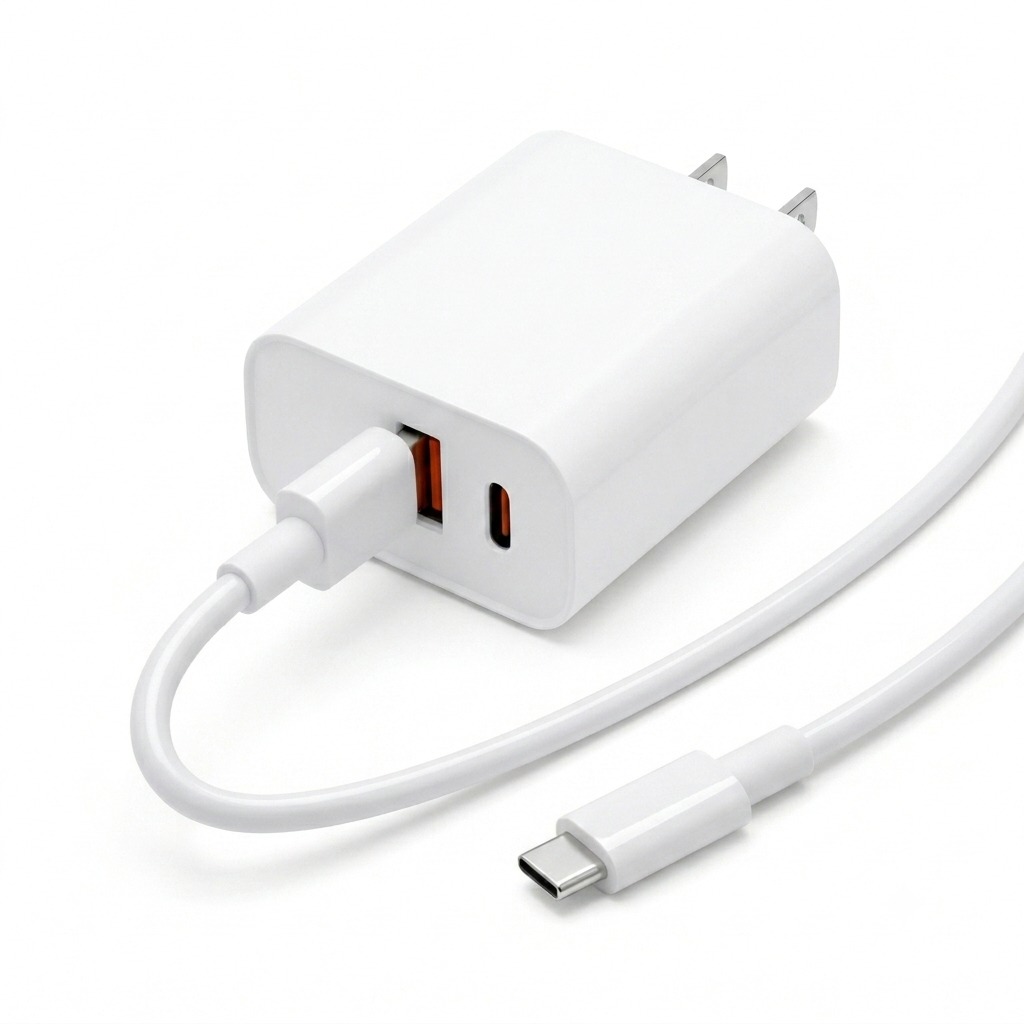 Westclox USB A to USB C Clock Power Bundle – Cable & Dual-Port Wall Adapter
