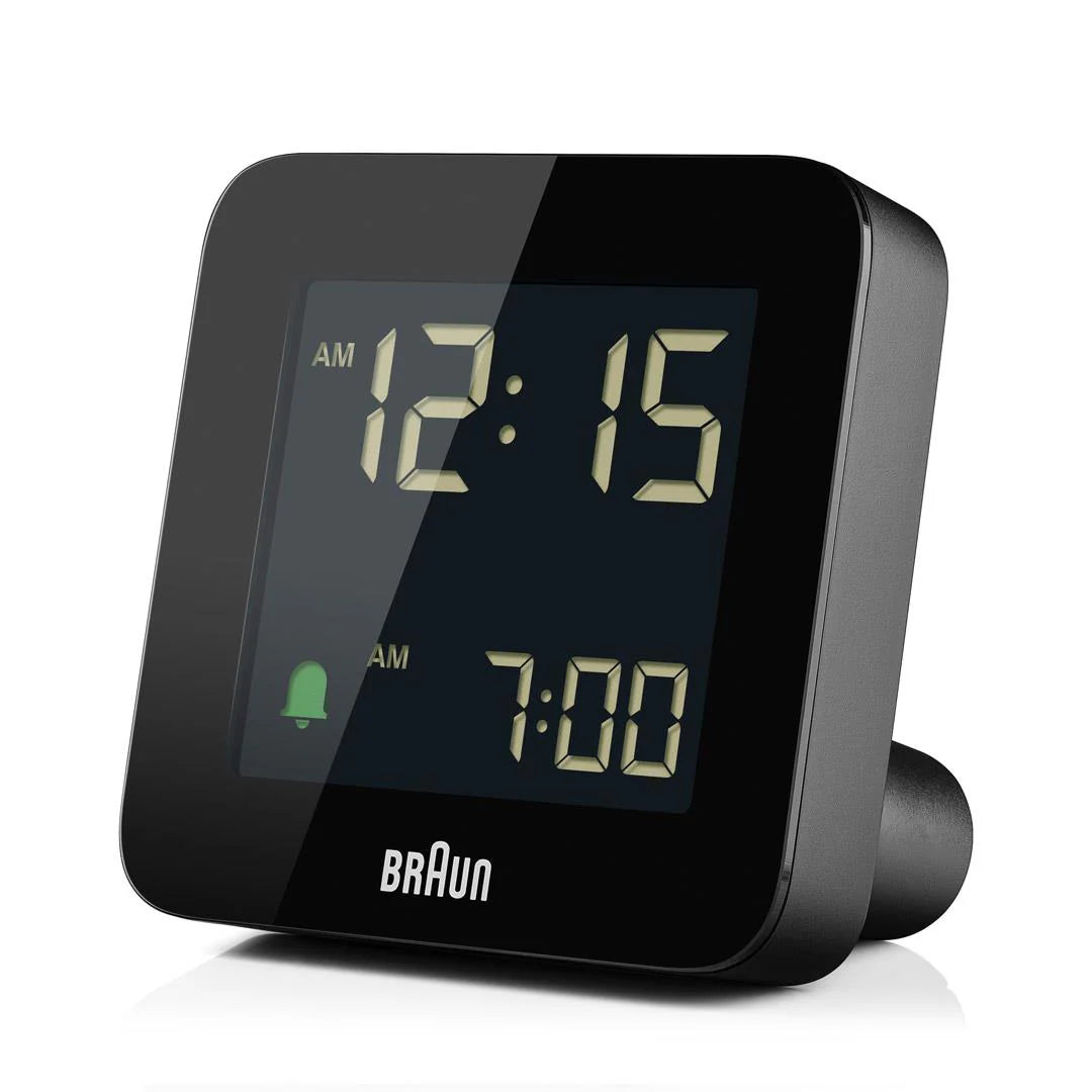 Braun BC09 Digital Alarm Clock – Reverse LCD & Crescendo Alarm (Black)