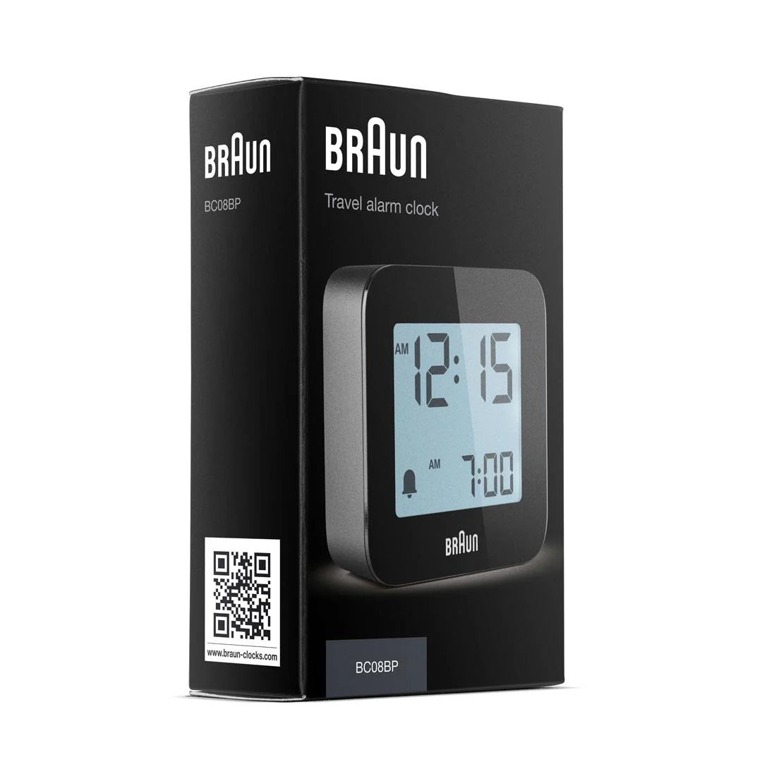 Braun BC08 Digital Travel Alarm Clock – Black