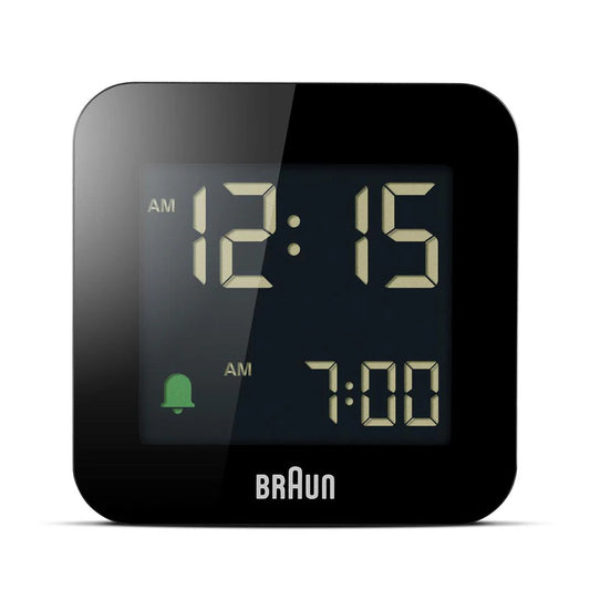 Braun BC08 Digital Travel Alarm Clock – Black