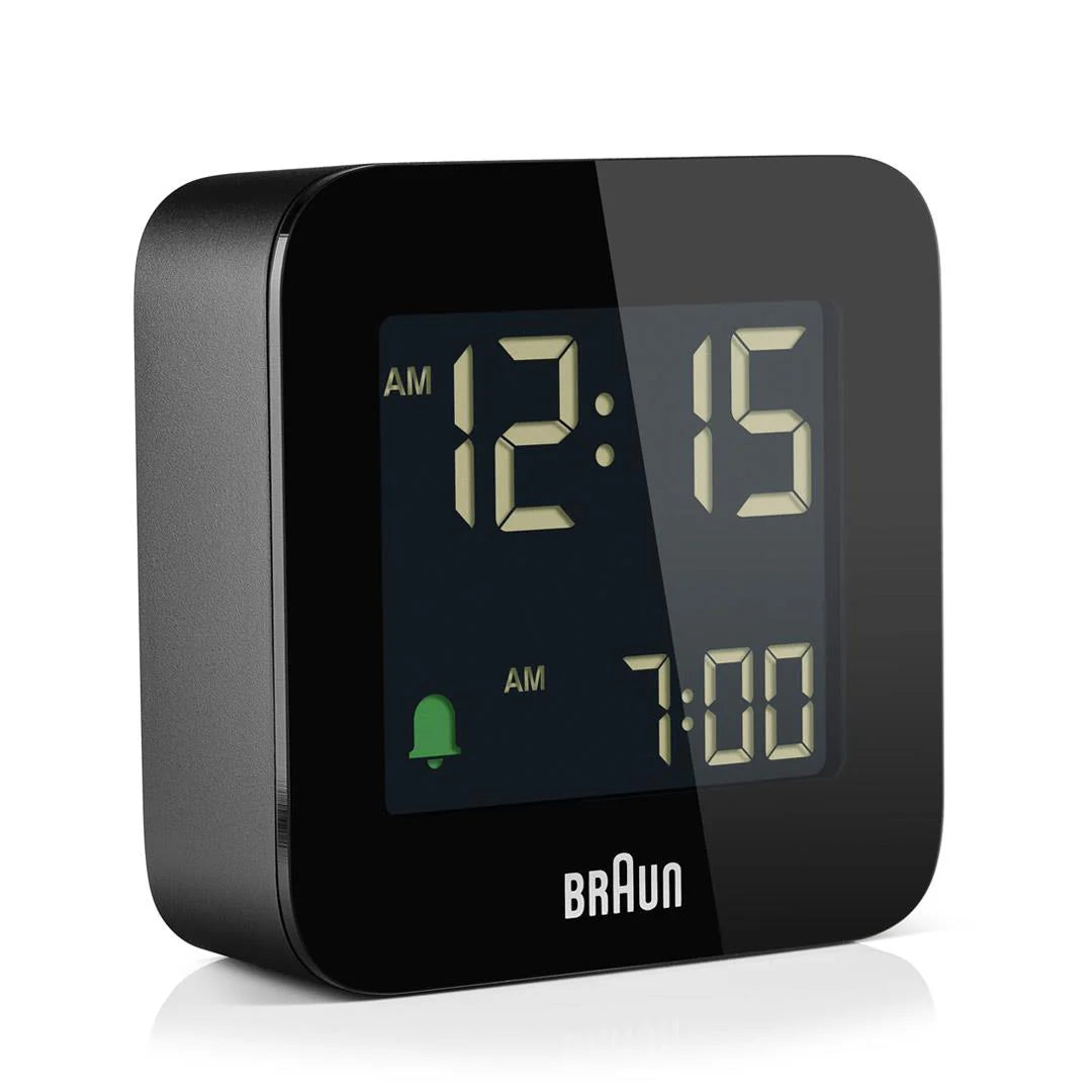 Braun BC08 Digital Travel Alarm Clock – Black