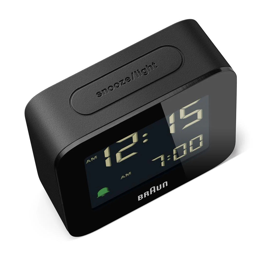 Braun BC08 Digital Travel Alarm Clock – Black