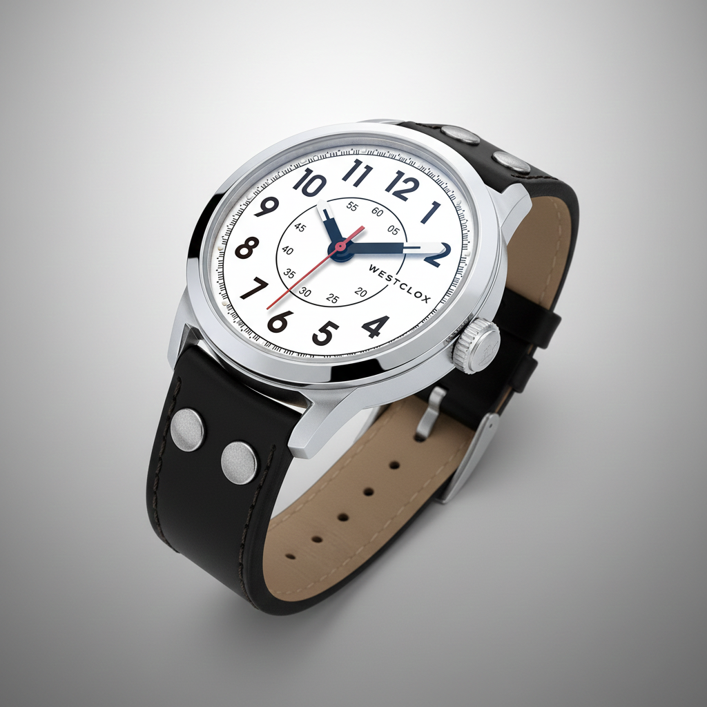 Westclox 51005 Classic Analog Watch – Bold Easy-to-Read Dial with Black Strap