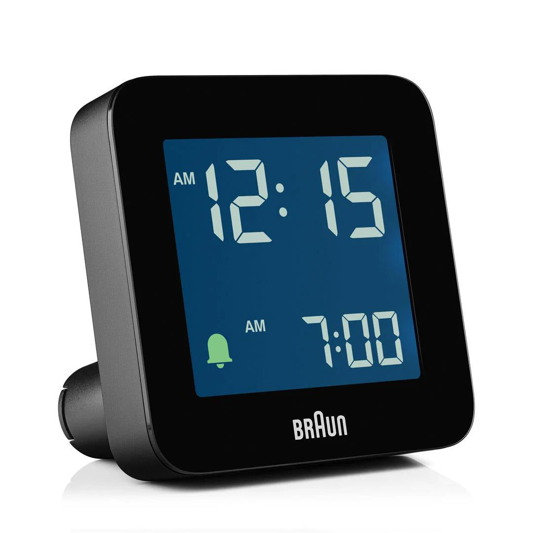 Braun BC09 Digital Alarm Clock – Reverse LCD & Crescendo Alarm (Black)