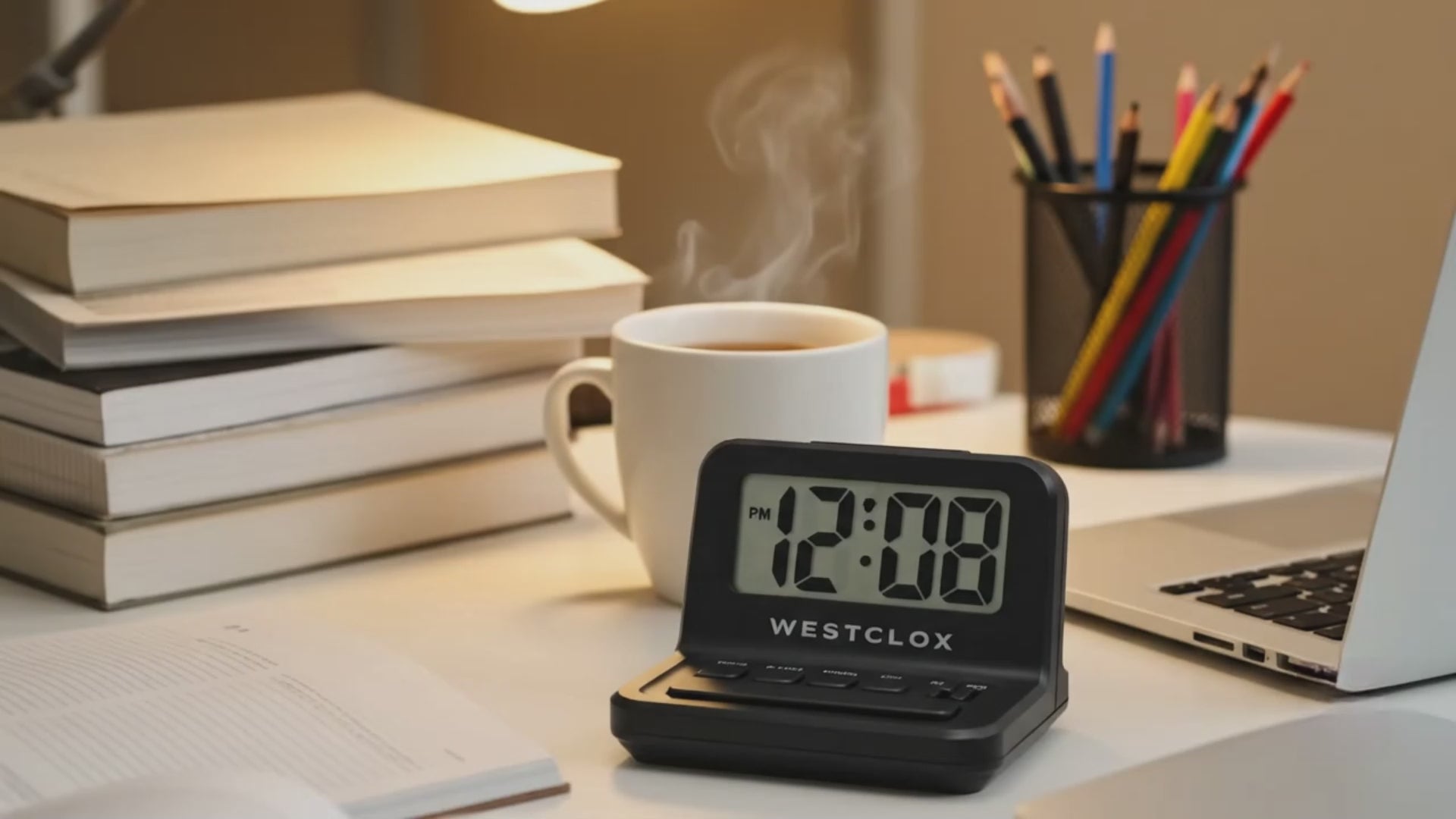 Westclox LCD Alarm Clock, 0.9